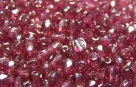 #10.04b 50 Stück - 3,0 mm Glasschliffperlen - tr. fuchsia hemati