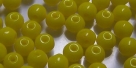 #07d 50 Stück Perlen rund - opak gelb - Ø 4 mm