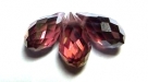 1 facetierter Tropfen 6x13 mm Pale Violet Red AB-galvanisiert