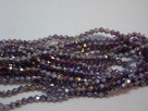 80 Stück - 4,0 mm Crystal Bicone amethyst AB-galvanisiert