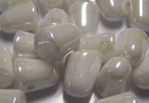 #07 - 10 Stck. Gum-Bead 7x10mm - opak white-hematit coating