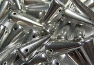 #25 - 10 Stck. Spike-Bead 7x17mm - silver metallic