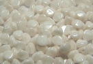 #01 - 50 Stck. Pinch-Bead 5x3mm - opak white-hematit coating