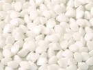 #11 - 50 Stck. Pinch-Bead 5x3mm - opak chalk white