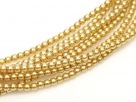 02010/70486 - 1 Strang Perlen Ø 2 mm rund - lt gold pearl-coating