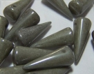 #29 - 10 Stck. Spike-Bead 7x17mm - gray luster