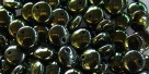 #34 - 50 Stück Lentils 6x2,5 mm green metallic