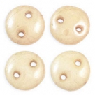 #01.00 - 50 Stück Two-Hole Lentils 6mm - Opaque Luster Champagne