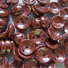 #62 - 25 Stck. Piggy-Beads 4x8mm - opak terracotta hematite coat