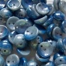 #66 - 25 Stck. Piggy-Beads 4x8mm - opak grau/blau luster