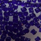 #11 - 25 Stck. Diabolo Beads 4x6 mm tr. cobalt