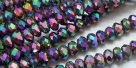 95 facetierte Rondelle 2*3mm Multi-color Plated-galvanisiert